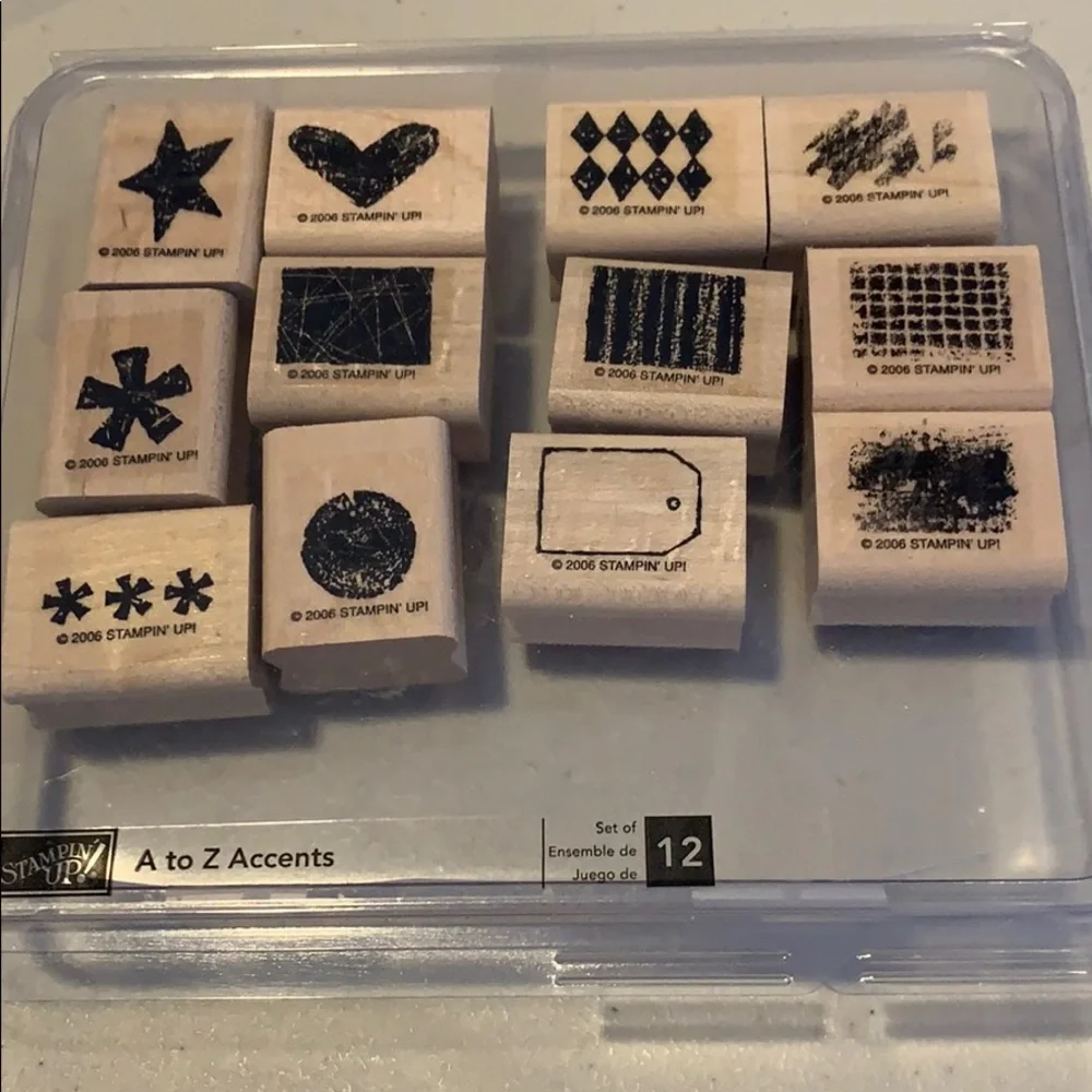 🎭 3/$25 - Stampin Up! A to Z Accents wood set